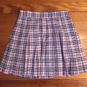 Hug Sunshine Plaid Pink Skirt